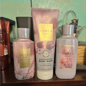 NWT Vanilla Ease By Bath & Body Works 3 Pc Set